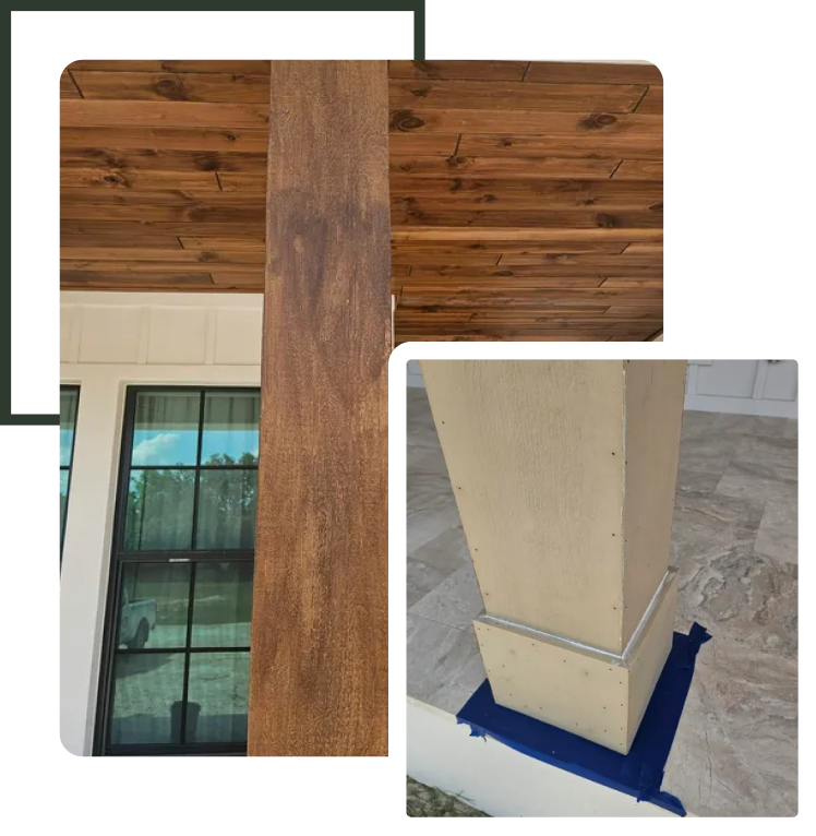 Wood Finish Overlap Design